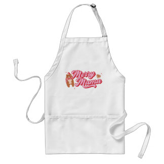Cute Merry Mama Bear Holiday Season Standard Apron