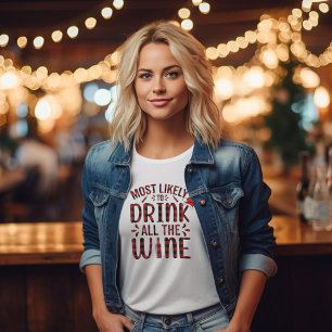 Cute Merry Modern Christmas Red Script Women's T-Shirt