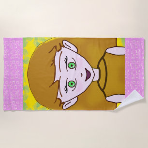 Cute Merry Pink Beach Towel