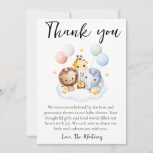 cute message baby shower thank you cards