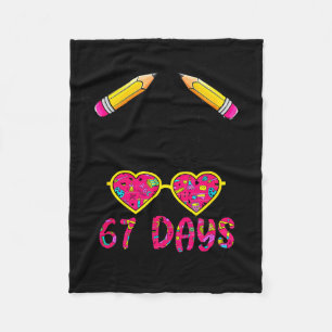 Cute Messy Bun 67 Days Smarter 67 Kids 67 Days Of Fleece Blanket