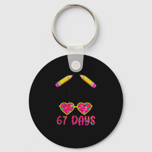 Cute Messy Bun 67 Days Smarter 67 Kids 67 Days Of Key Ring