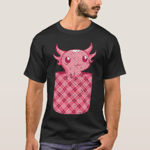 Cute Mexican Amphibian Animal Lover Pocket Axolotl T-Shirt