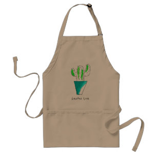 Cute Mexican cactus plant art Standard Apron