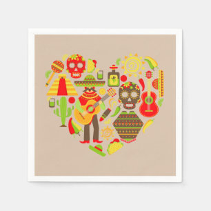 Cute Mexican dinner party Napkin