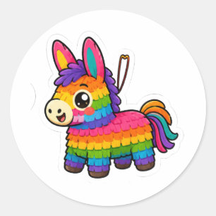 Cute Mexican Piñata Donkey Sticker Kawaii Die-Cu