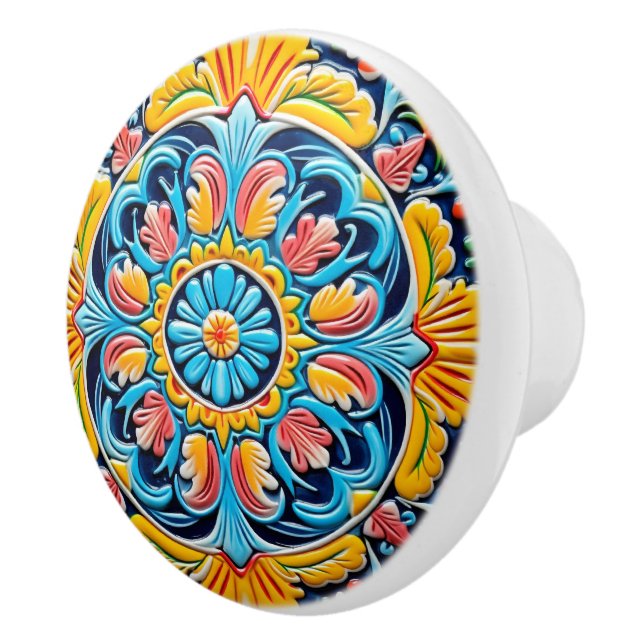 Cute Mexican style crafting  Ceramic Knob (Right)