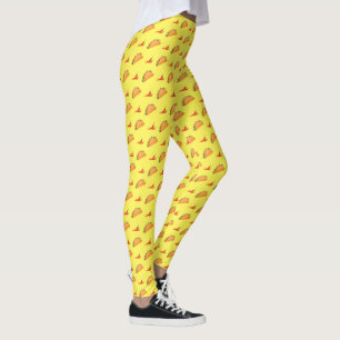 Cute Mexican Tacos Red Chilli Peppers Leggings