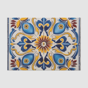 Cute Mexican tile pattern decoupage Tissue Paper