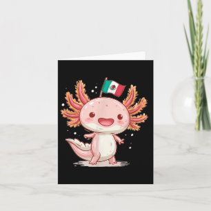 Cute Mexico Axolotl Costume For Boys And Girls Card