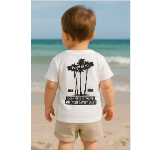  Cute Miami Beach Matching Family Vacation  Baby T-Shirt