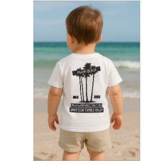  Cute Miami Beach Matching Family Vacation  Baby T-Shirt