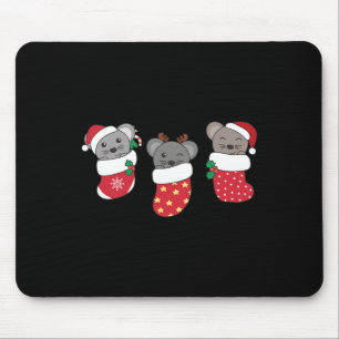 Cute Mice In Christmas Stockings For Christmas Mou Mouse Pad