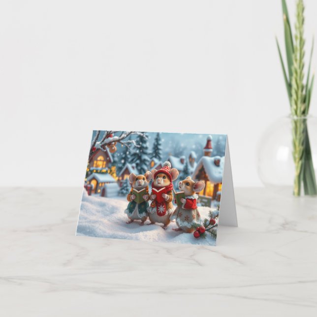 Cute Mice Xmas Card (Front)