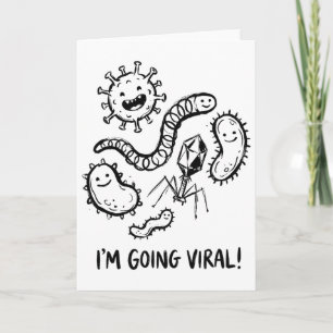 Cute Microbe Germ Virus Biology Teacher Humor Scie Card