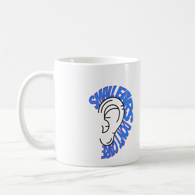 Cute Microtia blue and Pink  Coffee Mug (Left)