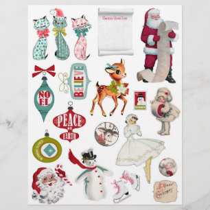 Cute Mid-Century 1950's Christmas Illustrations