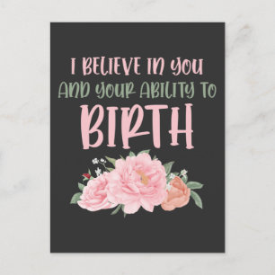 Cute Midwife Baby Catcher Birth Doula Postcard