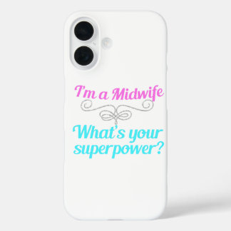 Cute Midwife Superhero iPhone 16 Case