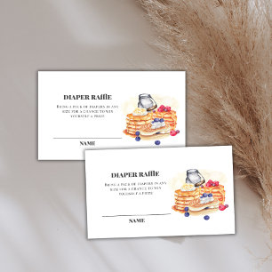 Cute Milk Berry Pancake Diaper Raffle Baby Shower Enclosure Card