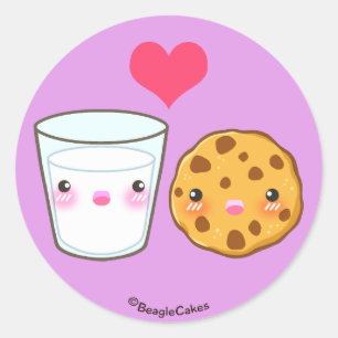Cute Milk & Cookie Love Sticker