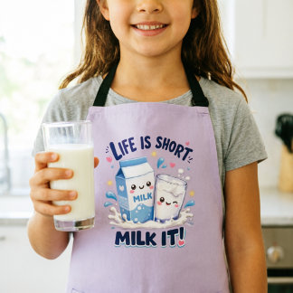 Cute Milk Lover Apron
