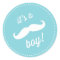 Cute Milk Moustache Baby Shower Stickers