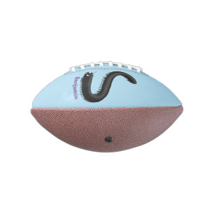 Cute millipede cartoon illustration football