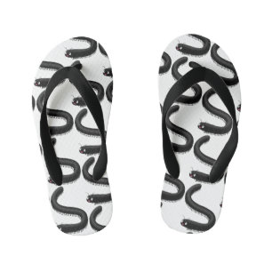 Cute millipede cartoon illustration kid's thongs