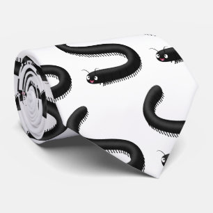 Cute millipede cartoon illustration tie