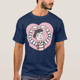 Cute Mime Love My Love Heart Pose friends T-Shirt