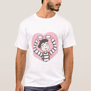 Cute Mime Love My Love Heart Pose T-Shirt