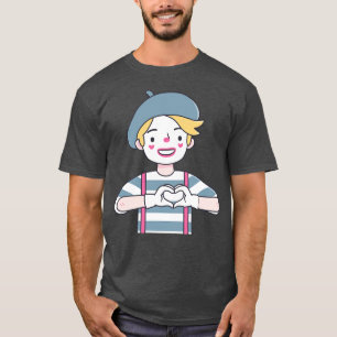 Cute Mime Sending Love To You T-Shirt