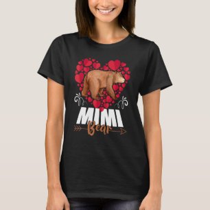 Cute Mimi Bear Heart Grandma Happy Mother's Day T-Shirt
