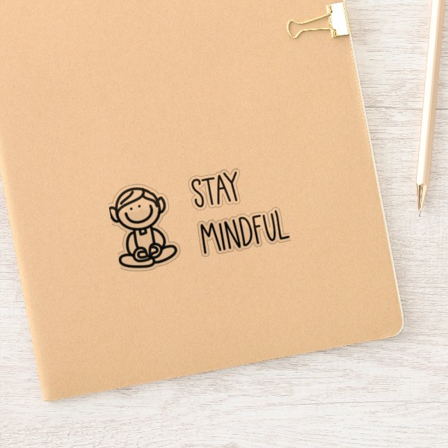 Cute Mindfulness Black and White (Notebook)