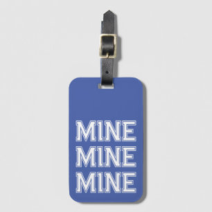 Cute Mine Blue Funny Luggage Tag