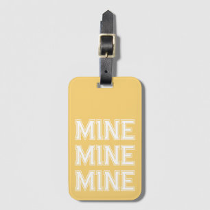 Cute Mine Funny Yellow Luggage Tag