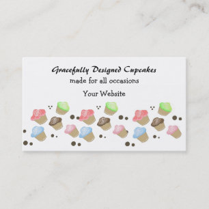 Cute Mini Cupcake Design Business Card
