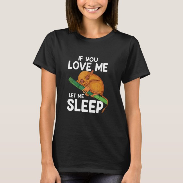 Cute Mini Monkey With Giant Eyes If You Love Me Le T-Shirt (Front)
