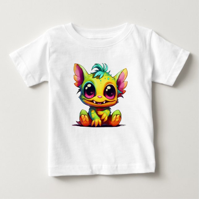 Cute Mini Monster Animo Amely Baby T-Shirt (Front)