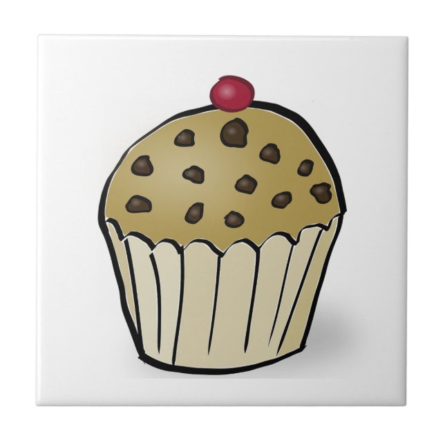 Cute Mini Muffin Ceramic Tile (Front)