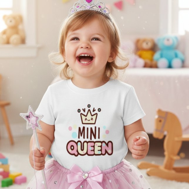 Cute Mini Queen Crown Girl Toddler T-Shirt (Creator Uploaded)