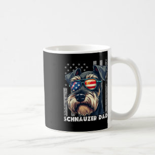 Cute Mini Schnauzer Dad Dog Fathers Day Usa Flag 4 Coffee Mug