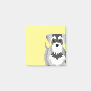 Cute Miniature Schnauzer Bright Yellow Post-it Notes