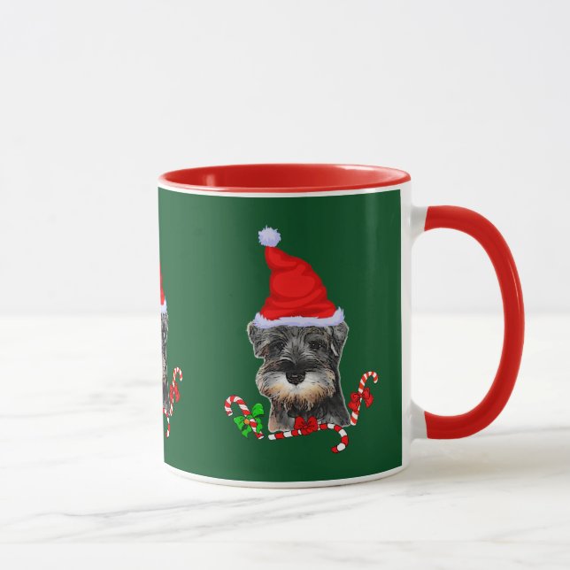 Cute Miniature Schnauzer Christmas Gifts Mug (Right)