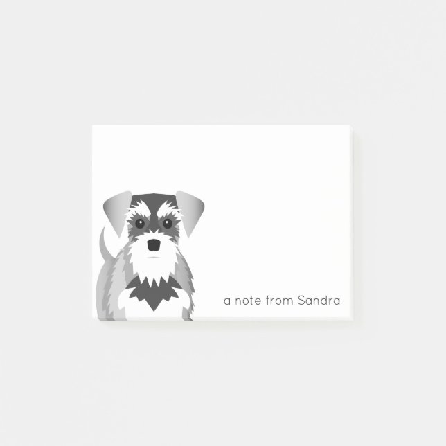 Cute Miniature Schnauzer Post-it Notes (Front)