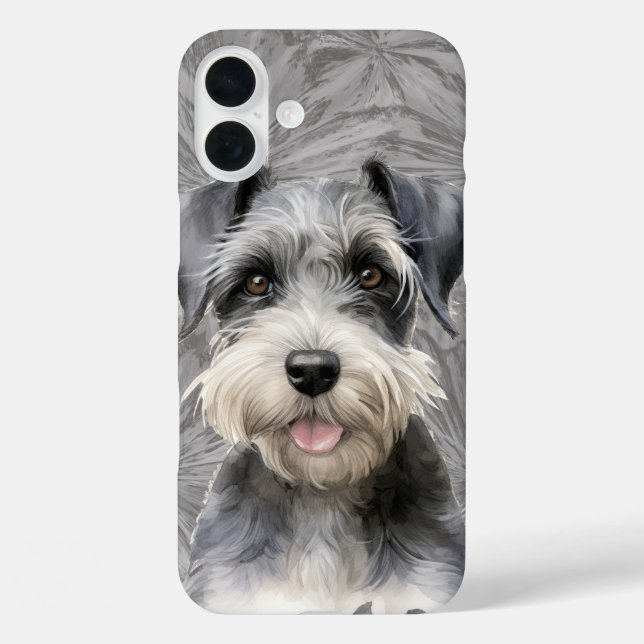 CUTE MINIATURE SCHNAUZER PUPPY DOG Case-Mate iPhone CASE (Back)