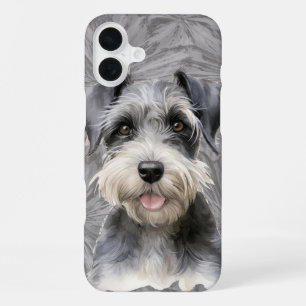 CUTE MINIATURE SCHNAUZER PUPPY DOG iPhone 16 PLUS CASE