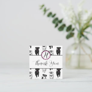 Cute Miniature Schnauzers Thank You Card