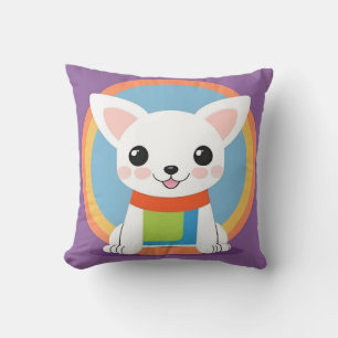 Cute Minimal Cartoon Dog Modern Puppy Home Decor Cushion